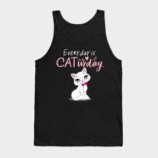 Everyday Is Caturday Quote For Cat Lovers Tank Top